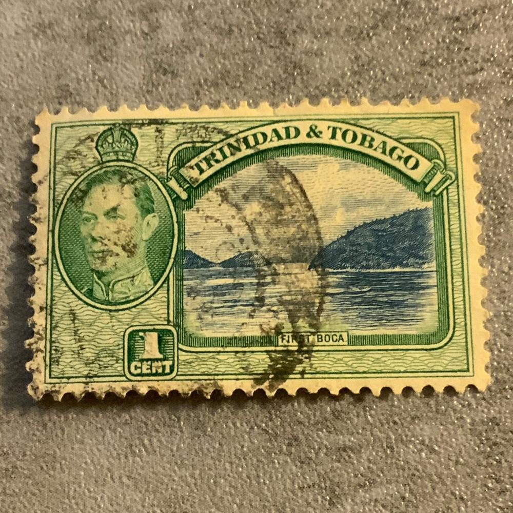 1938 Trinidad and Tobago King George VI First Boca stamp